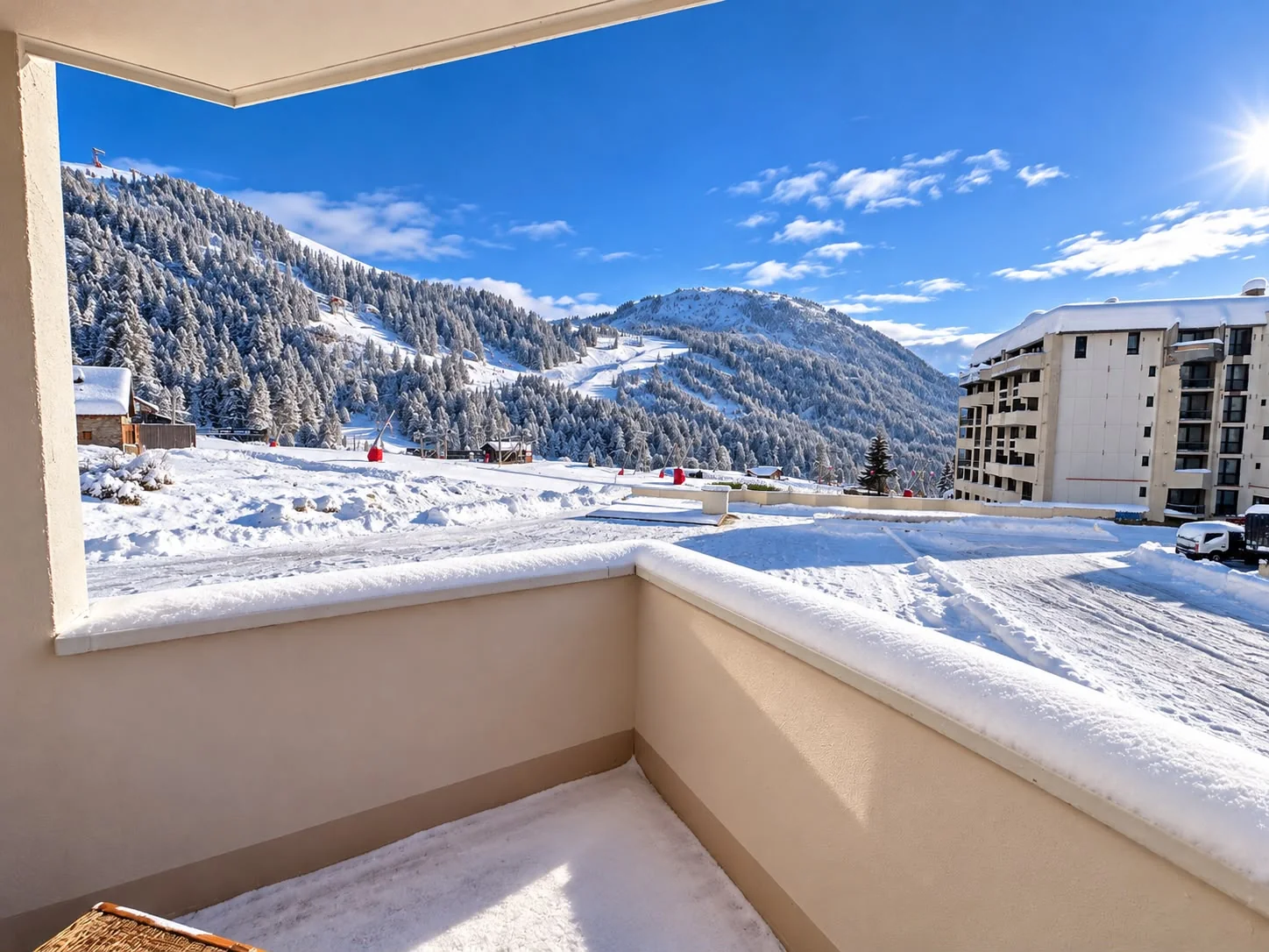 La vue depuis le Poloun, en hiver.
